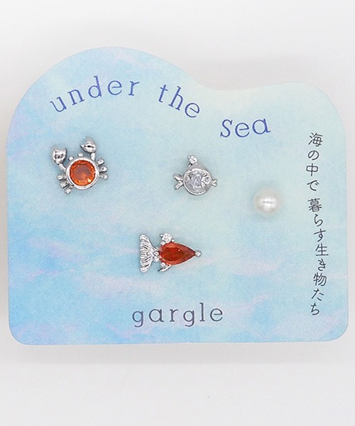 gargle(ガーグル)の「gargle ガーグル:海の生き物シリーズ 海のなかま かに 熱帯魚 パール ピアス(ピアス(両耳用)・レディース・ゴールド/シルバー・FREE)」の3枚目の写真
