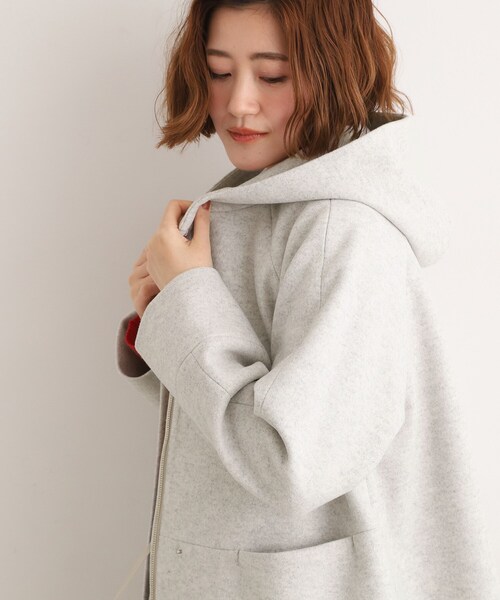 grove(グローブ)の「フーデットミドルコート(その他アウター・レディース・グレー/ナチュラル/ブラック・03/02/01/05/04)」の22枚目の写真