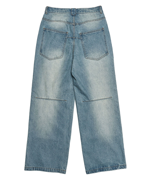SCHISM INDUCING(スキズムインデューシング)の「RIPPED BIKER PANTS BLUE(デニムパンツ・レディース・その他・MEDIUM/LARGE/X-LARGE)」の3枚目の写真