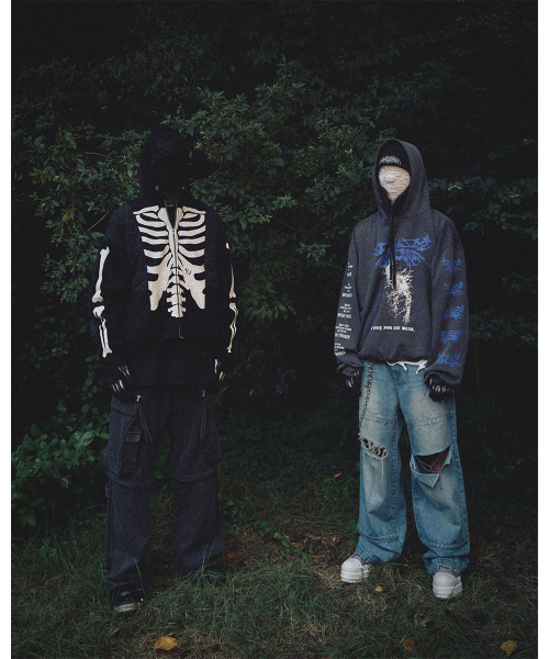 SCHISM INDUCING(スキズムインデューシング)の「RIPPED BIKER PANTS BLUE(デニムパンツ・レディース・その他・MEDIUM/LARGE/X-LARGE)」の9枚目の写真