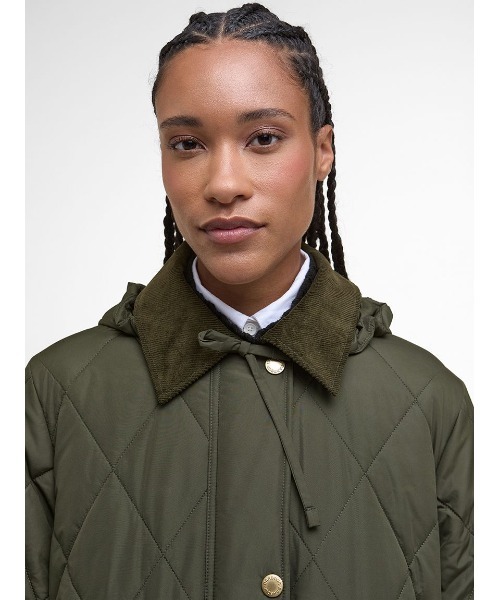 Barbour(バブアー)の「Meredith キルティングジャケット(レディース)(ブルゾン・レディース・オリーブ/ブラック・8/10/6)」の6枚目の写真