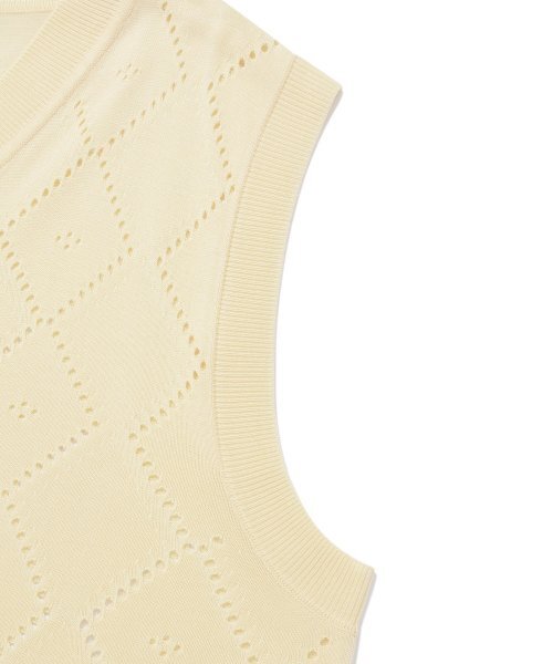 COVERNAT(カバーナット)の「アーガイルスカシニットベストクリーム(ニット/セーター・レディース・その他・LARGE/X-LARGE/MEDIUM)」の4枚目の写真