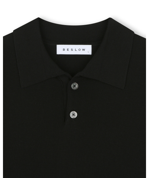 BESLOW(ビースロー)の「ファインニット ポロシャツ ブラック(ニット/セーター・メンズ・その他・SMALL/MEDIUM/LARGE/X-LARGE)」の2枚目の写真