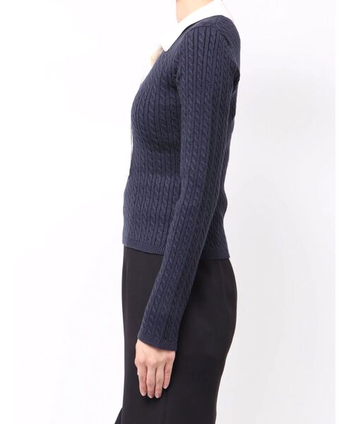 RESEXXY（リゼクシー）の「ナロータイケーブルニットトップス（ニット/セーター・レディース・アイボリー/ネイビー/グレー・FREE）」の15枚目の写真