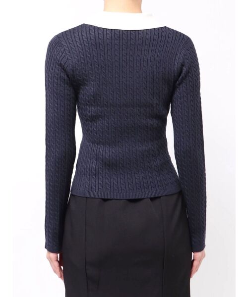 RESEXXY（リゼクシー）の「ナロータイケーブルニットトップス（ニット/セーター・レディース・アイボリー/ネイビー/グレー・FREE）」の16枚目の写真