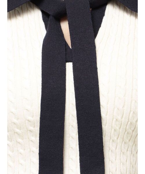 RESEXXY（リゼクシー）の「ナロータイケーブルニットトップス（ニット/セーター・レディース・アイボリー/ネイビー/グレー・FREE）」の12枚目の写真