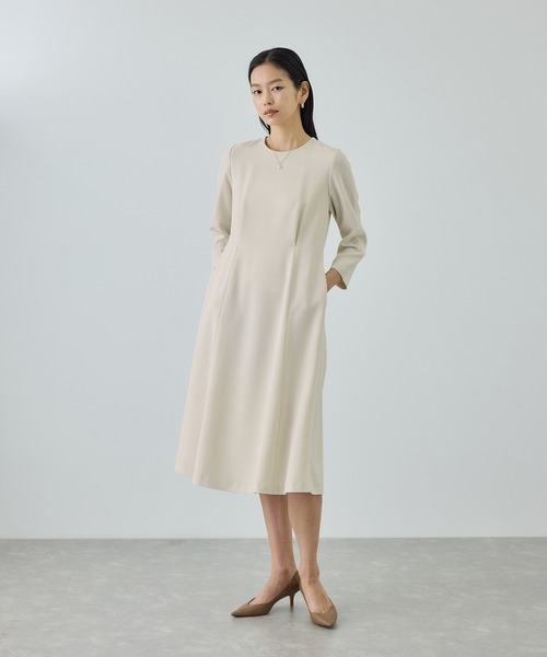 ROPE'（ロペ）の「トリアセダブルクロス セミフレアーワンピース