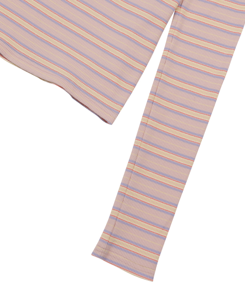 SUNDAY FRUIT MARKET（サンデーフルーツマーケット）の「W) SUN STRIPE LS TEE PINK（Tシャツ/カットソー・レディース・その他・SMALL/MEDIUM）」の5枚目の写真