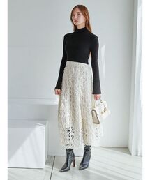 SNIDEL | Sustainableデコラティブシフォンフレアスカート(スカート)