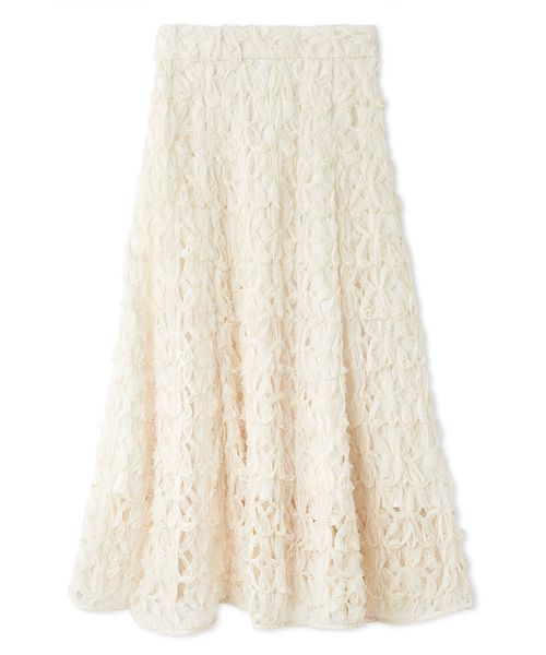 SNIDEL（スナイデル）の「Sustainableデコラティブシフォンフレアスカート（スカート・レディース・アイボリー/ブラック/バーガンディー・0/1）」の11枚目の写真