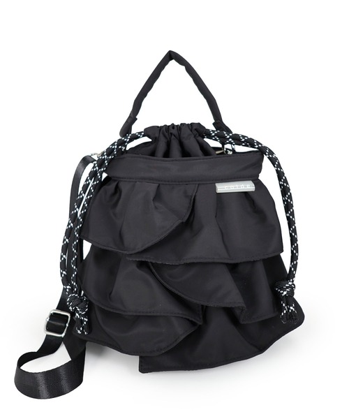 COLDE (コルデ)の「2wayフリル巾着バッグ(ショルダーバッグ・レディース・ブラウン/ブラック/アイボリー・FREE)」の11枚目の写真