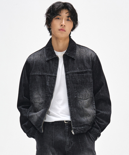 DECET（デケト）の「Denim Zip Jacket DCJK002BlackA（デニムジャケット・メンズ・その他・SMALL/MEDIUM/LARGE）」の2枚目の写真