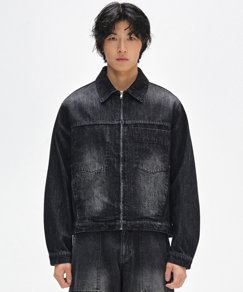 DECET（デケト）の「Denim Zip Jacket DCJK002BlackA（デニムジャケット・メンズ・その他・SMALL/MEDIUM/LARGE）」の4枚目の写真