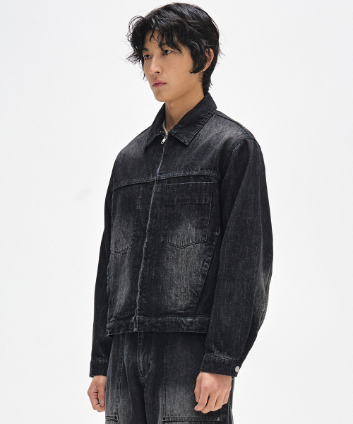DECET（デケト）の「Denim Zip Jacket DCJK002BlackA（デニムジャケット・メンズ・その他・SMALL/MEDIUM/LARGE）」の5枚目の写真