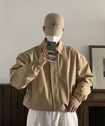 NUS（ナス）の「YEI Nika カラ ブルゾン (ベージュ)（MA-1）」