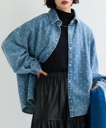 A.D.C.L. | ドット柄 オーバーサイズ デニムシャツ(シャツ/ブラウス)