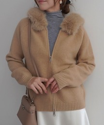 Rashik（ラシク）の「2wayフェイクファーニットパーカー（パーカー）」