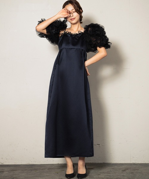 ミキシングフリルボレロ チュール フリル ボリューム ショート丈 結婚