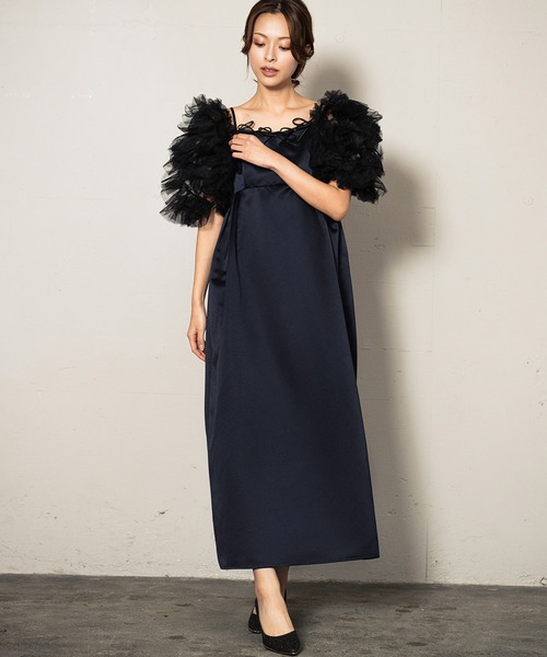 ミキシングフリルボレロ チュール フリル ボリューム ショート丈 結婚