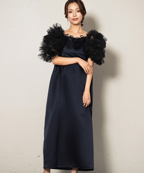 girl（ガール）の「ミキシングフリルボレロ チュール フリル ボリューム ショート丈 結婚式 お呼ばれ オケージョン パーティードレス 二次会 成人式 同窓会（カーディガン/ボレロ・レディース・ブラック/アイボリー/チャコールグレー・M/S）」の18枚目の写真