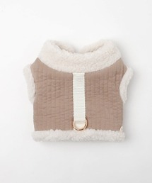 moncheri（モンシェリ）の「キルティングボアハイネックハーネス+リードSET【サイズ調整可能】（リード/ハーネス/首輪）」