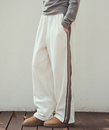 W/エッセンシャルライントラックコーデュロイワイドパンツ_CREAM(W25-PT34)