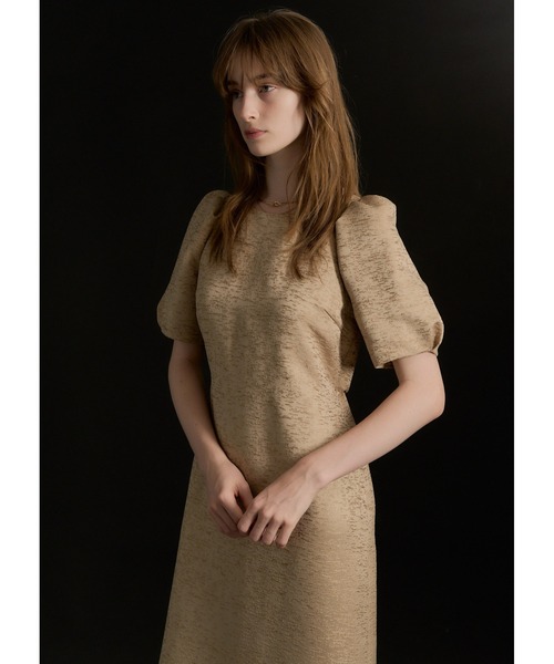 LE'RURE(リルアー)の「Wavy frill bustier jacquard dress(ドレス・レディース・アイボリー/ブラック/ベージュ・SMALL/MEDIUM)」の17枚目の写真