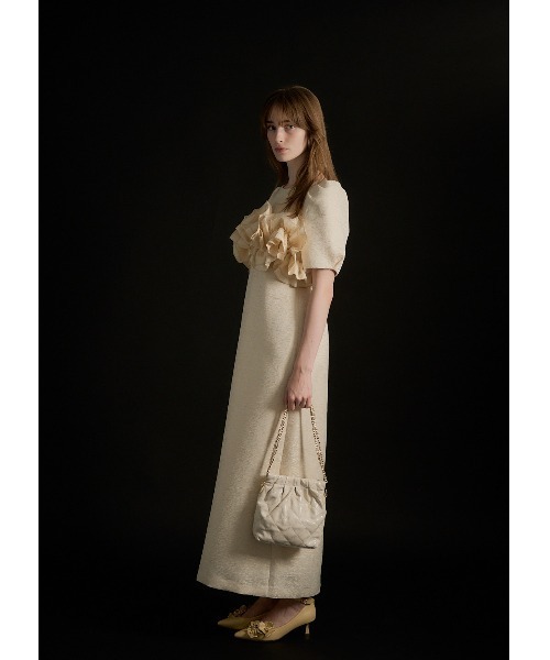 Wavy frill bustier jacquard dress（ドレス）｜LE'RURE（リルアー）の