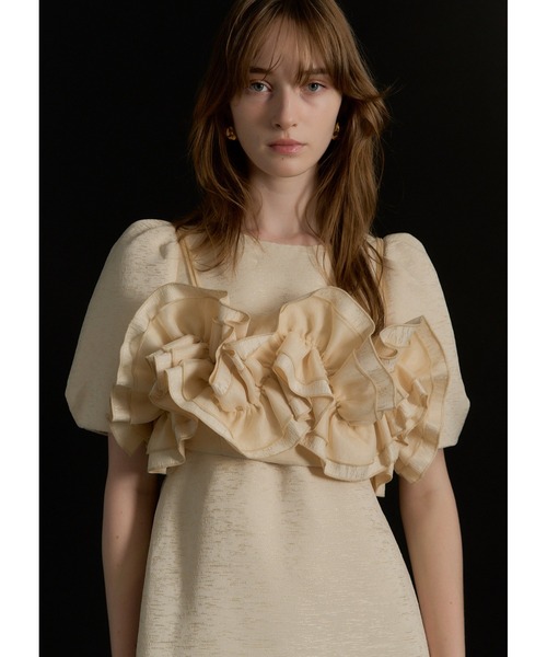 Wavy frill bustier jacquard dress（ドレス）｜LE'RURE（リルアー）の