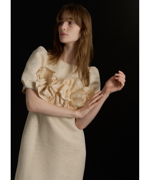 Wavy frill bustier jacquard dress（ドレス）｜LE'RURE（リルアー）の