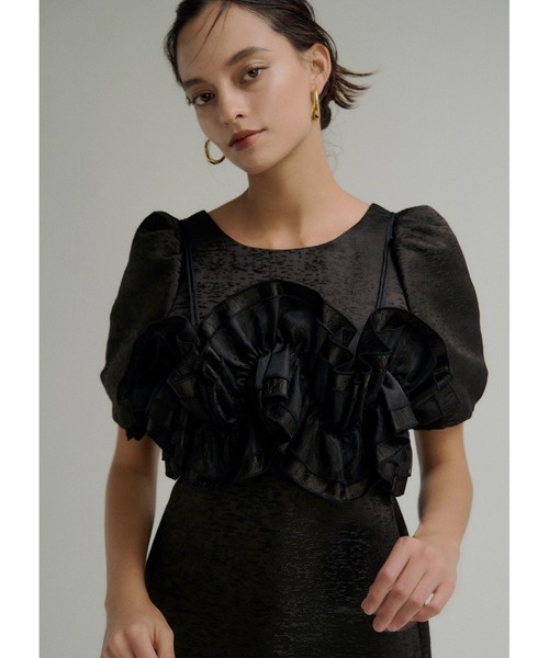Wavy frill bustier jacquard dress（ドレス）｜LE'RURE（リルアー）の