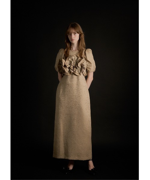 Wavy frill bustier jacquard dress（ドレス）｜LE'RURE（リルアー）の