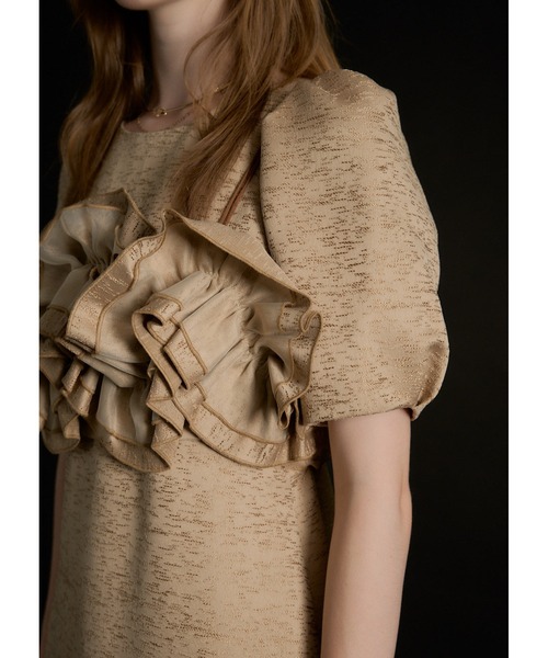 Wavy frill bustier jacquard dress（ドレス）｜LE'RURE（リルアー）の