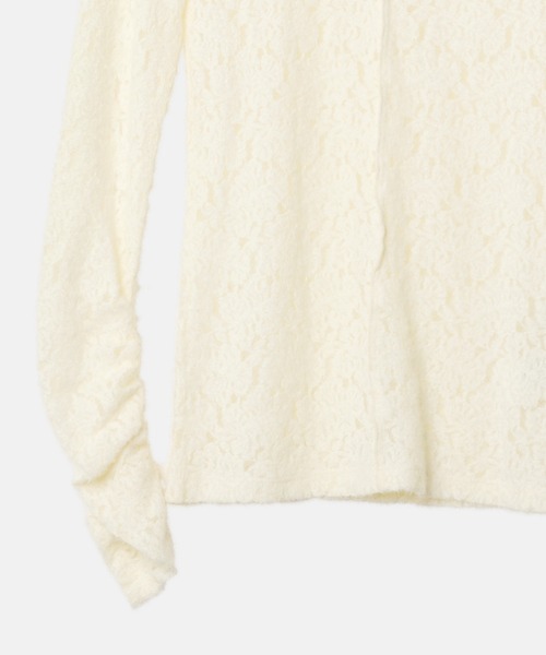 LE CIEL BLEU(ルシェルブルー)の「ハイネックストレットレーストップ / High Neck Stretch Lace Top(Tシャツ/カットソー・レディース・ホワイト/ブラック・36)」の9枚目の写真