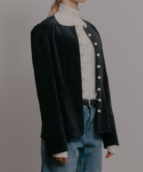 LE CIEL BLEU(ルシェルブルー)の「ハイネックストレットレーストップ / High Neck Stretch Lace Top(Tシャツ/カットソー・レディース・ホワイト/ブラック・36)」の5枚目の写真