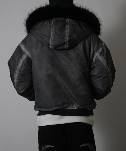 セール】【NYS】ヴィンテージ加工 脱着ファー フート ボンバー