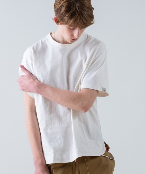 rehacer(レアセル)の「rehacer / Aged Cotton Flower Hem S/S CS / エイジド コットン フラワーヘム ショートスリーブカットソー(Tシャツ/カットソー・メンズ・ブルー/ベージュ/ブラック/ホワイト・MEDIUM/SMALL/X-LARGE/LARGE)」の17枚目の写真