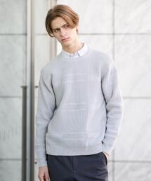 TAKEO KIKUCHI | 畦編みチェック プルオーバーニット(ニット/セーター)