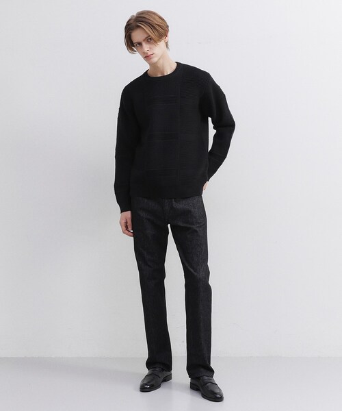 TAKEO KIKUCHI（タケオキクチ）の「畦編みチェック プルオーバーニット（ニット/セーター・メンズ・ライトグレー/ブラック・02/03/04）」の14枚目の写真