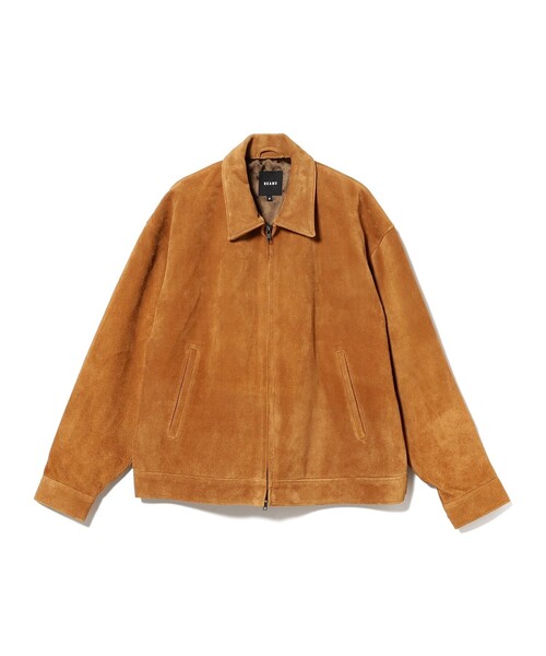 BEAMS(ビームス)の「スエード ジップアップ ブルゾン【ワイドフィット】(ブルゾン・メンズ・ライトブラウン・M/S/L/XL)」の5枚目の写真