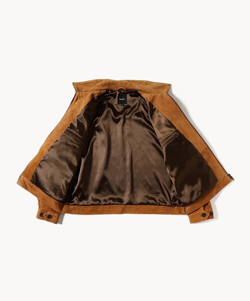 BEAMS(ビームス)の「スエード ジップアップ ブルゾン【ワイドフィット】(ブルゾン・メンズ・ライトブラウン・M/S/L/XL)」の6枚目の写真