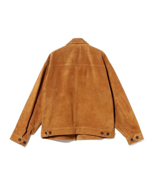 BEAMS(ビームス)の「スエード ジップアップ ブルゾン【ワイドフィット】(ブルゾン・メンズ・ライトブラウン・M/S/L/XL)」の7枚目の写真