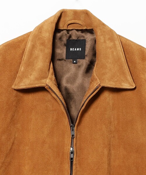 BEAMS(ビームス)の「スエード ジップアップ ブルゾン【ワイドフィット】(ブルゾン・メンズ・ライトブラウン・M/S/L/XL)」の8枚目の写真