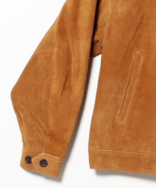BEAMS(ビームス)の「スエード ジップアップ ブルゾン【ワイドフィット】(ブルゾン・メンズ・ライトブラウン・M/S/L/XL)」の9枚目の写真