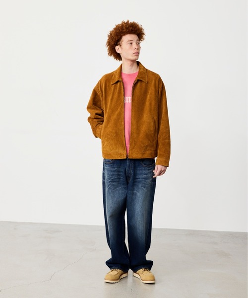 BEAMS(ビームス)の「スエード ジップアップ ブルゾン【ワイドフィット】(ブルゾン・メンズ・ライトブラウン・M/S/L/XL)」の2枚目の写真