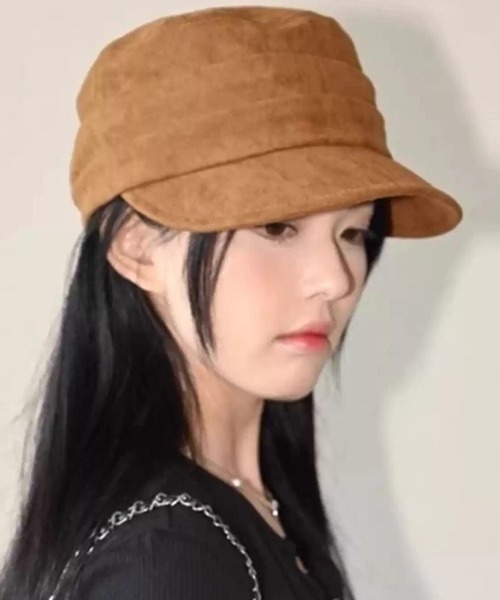 DAY CLOSET（デイ クローゼット）の「【サイズ調節可】小顔見えシルエット。スエード調キャスケット レディース（キャスケット・レディース・ブラック/ベージュ/ブラウン/キャメル/バーガンディー・ONE SIZE）」の11枚目の写真