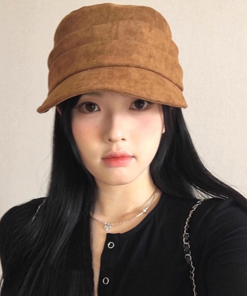 DAY CLOSET（デイ クローゼット）の「【サイズ調節可】小顔見えシルエット。スエード調キャスケット レディース（キャスケット・レディース・ブラック/ベージュ/ブラウン/キャメル/バーガンディー・ONE SIZE）」の12枚目の写真
