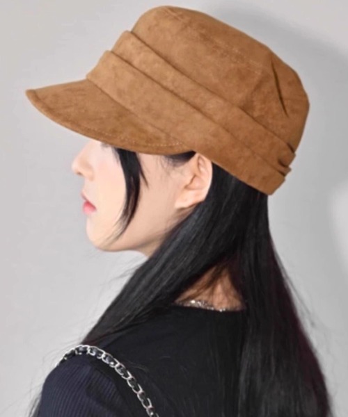 DAY CLOSET（デイ クローゼット）の「【サイズ調節可】小顔見えシルエット。スエード調キャスケット レディース（キャスケット・レディース・ブラック/ベージュ/ブラウン/キャメル/バーガンディー・ONE SIZE）」の14枚目の写真