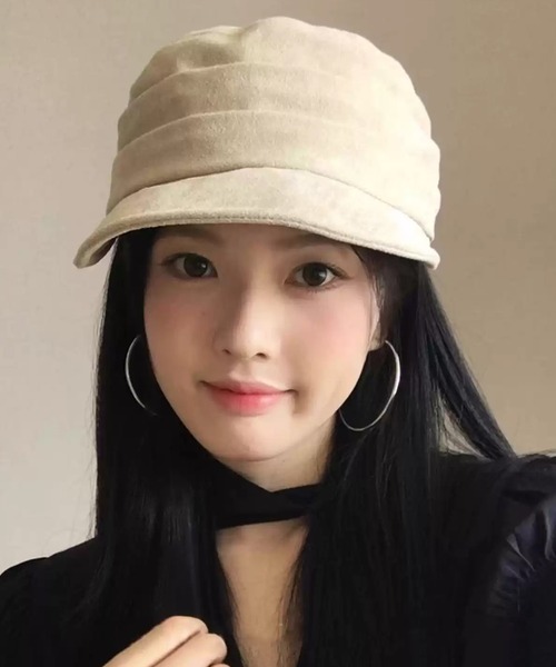 DAY CLOSET（デイ クローゼット）の「【サイズ調節可】小顔見えシルエット。スエード調キャスケット レディース（キャスケット・レディース・ブラック/ベージュ/ブラウン/キャメル/バーガンディー・ONE SIZE）」の9枚目の写真