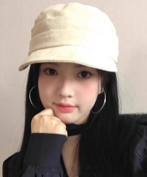 DAY CLOSET（デイ クローゼット）の「【サイズ調節可】小顔見えシルエット。スエード調キャスケット レディース（キャスケット・レディース・ブラック/ベージュ/ブラウン/キャメル/バーガンディー・ONE SIZE）」の10枚目の写真